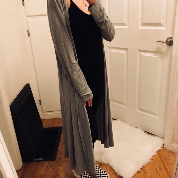 SOLD OUT Gray Maxi Cardigan - Picture 2 of 8